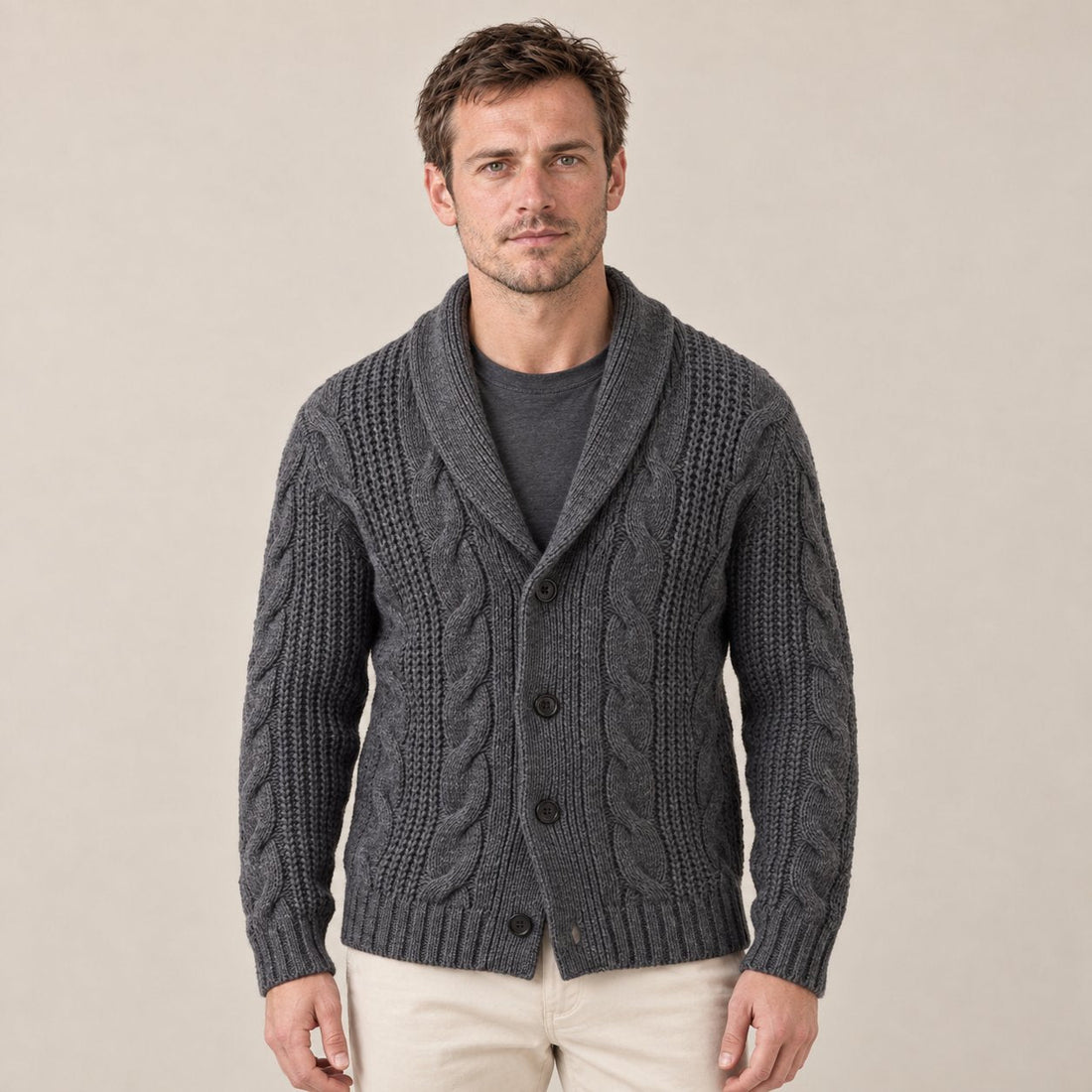 Men's Wool Knitted Cardigan