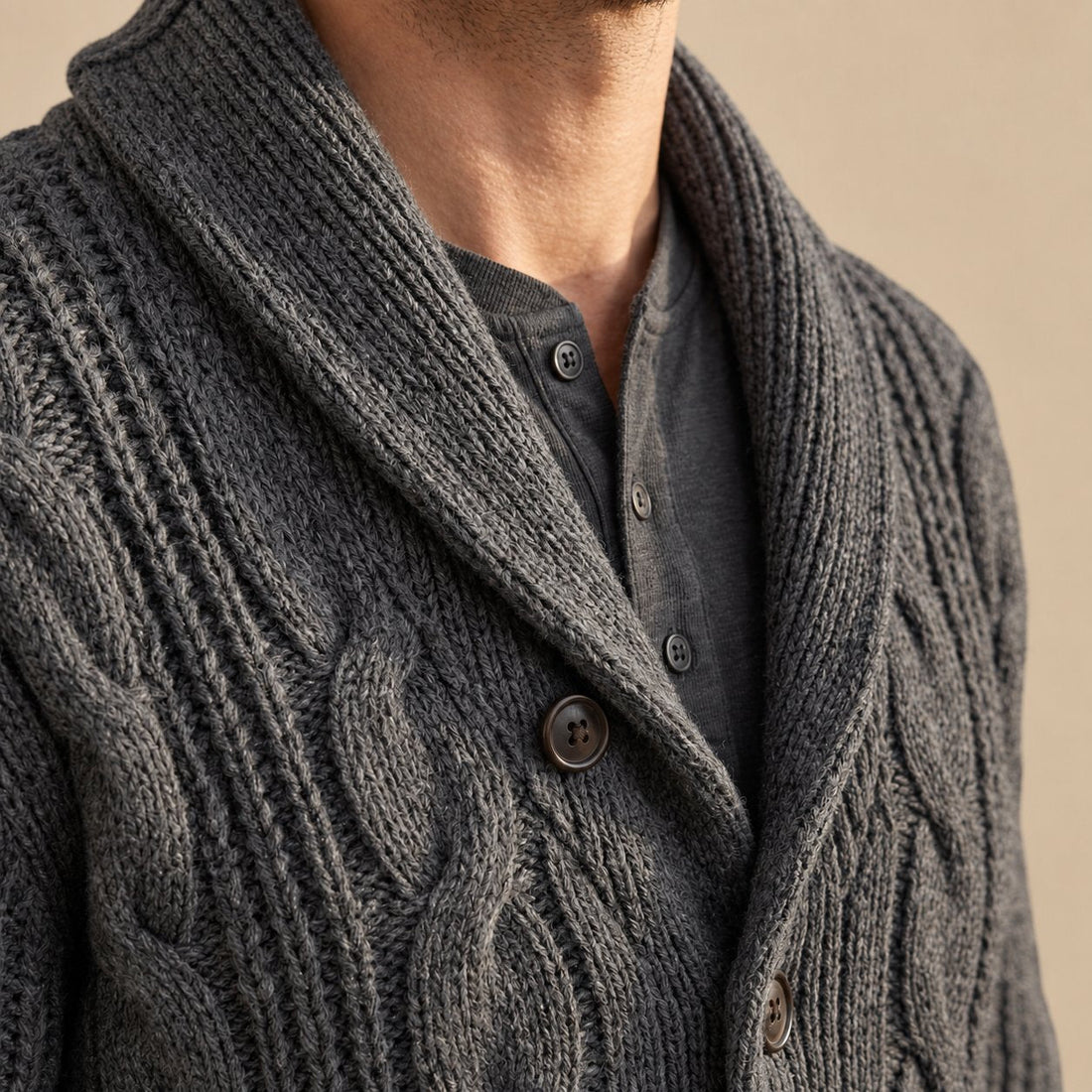 Men's Wool Knitted Cardigan
