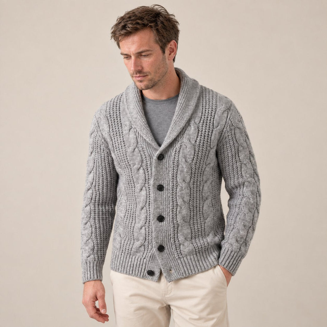 Men's Wool Knitted Cardigan