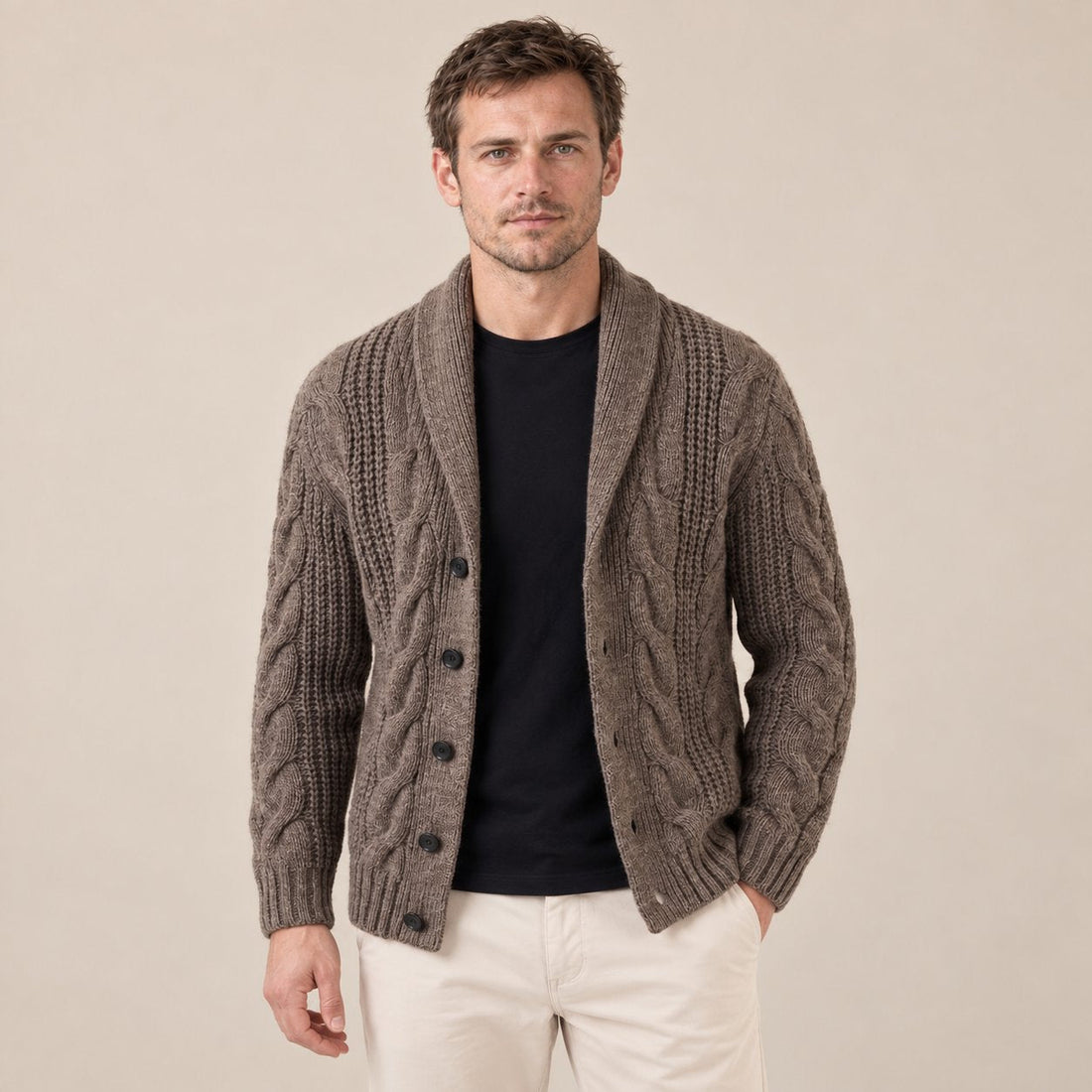 Men's Wool Knitted Cardigan
