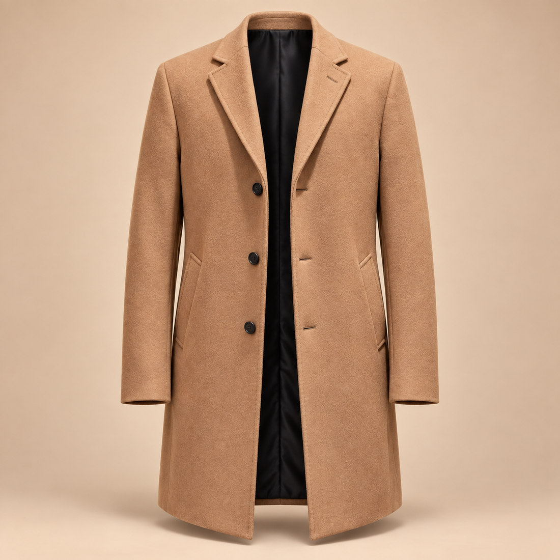 Men's Wool Overcoat Classic Long Coat