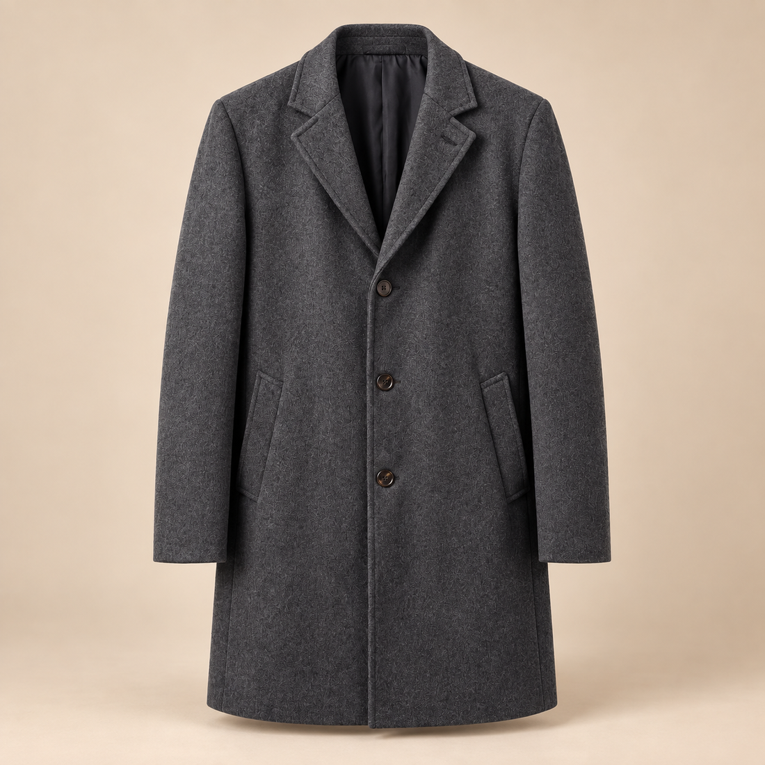 Men's Wool Overcoat Classic Long Coat