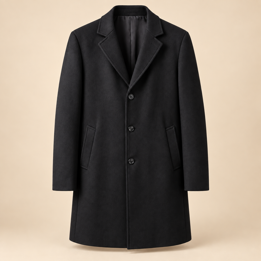 Men's Wool Overcoat Classic Long Coat