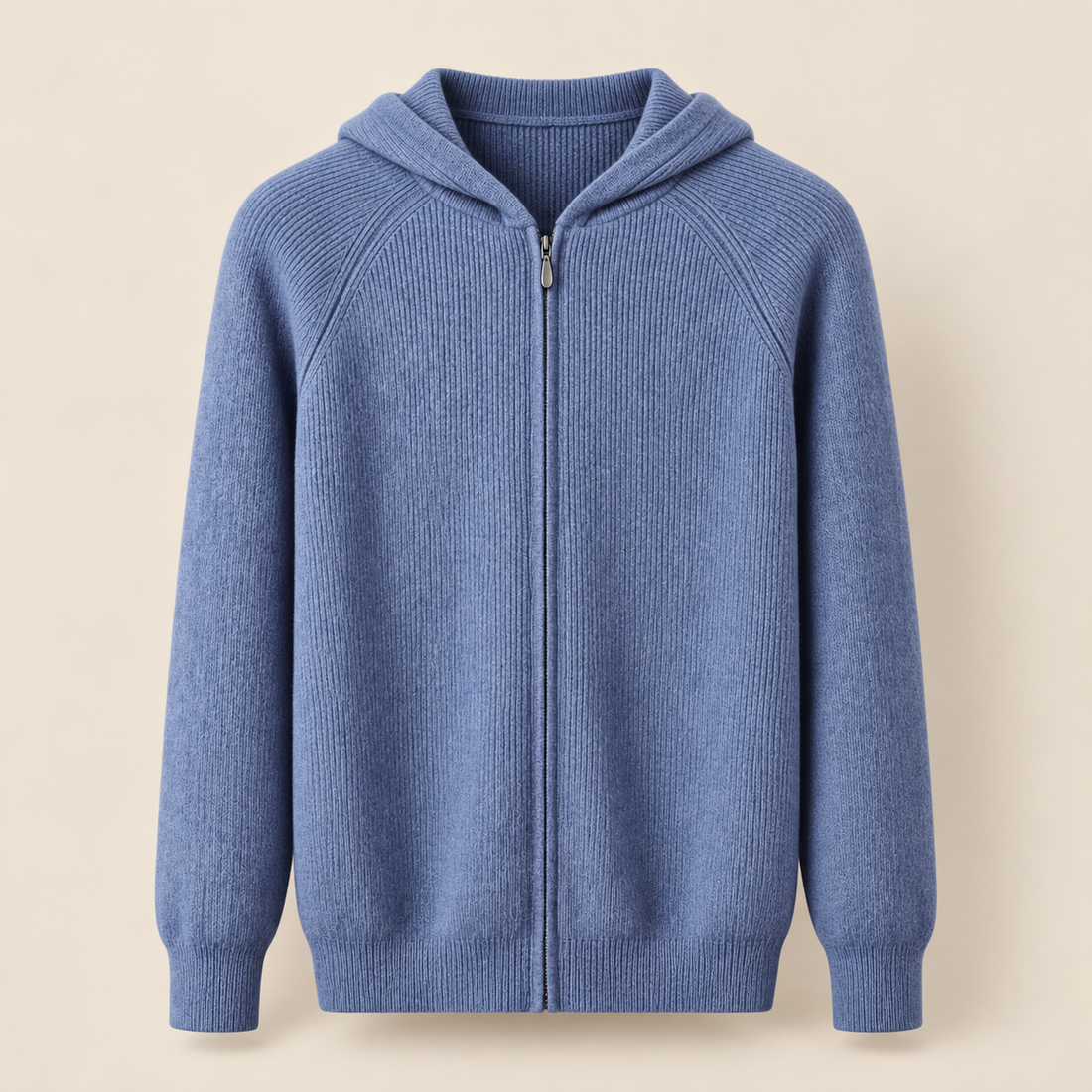 Men's Zip Up Knit Hoodie
