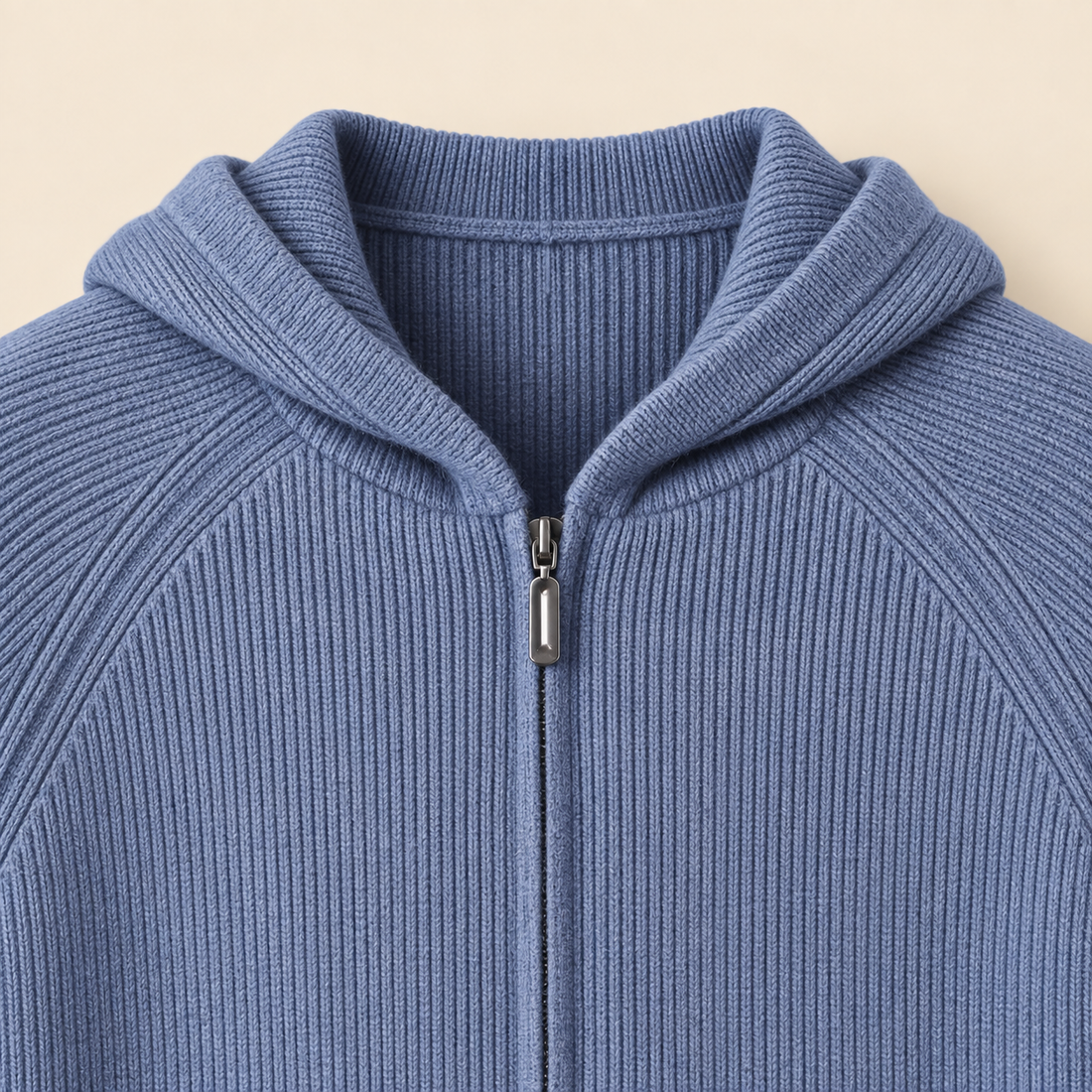Men's Zip Up Knit Hoodie