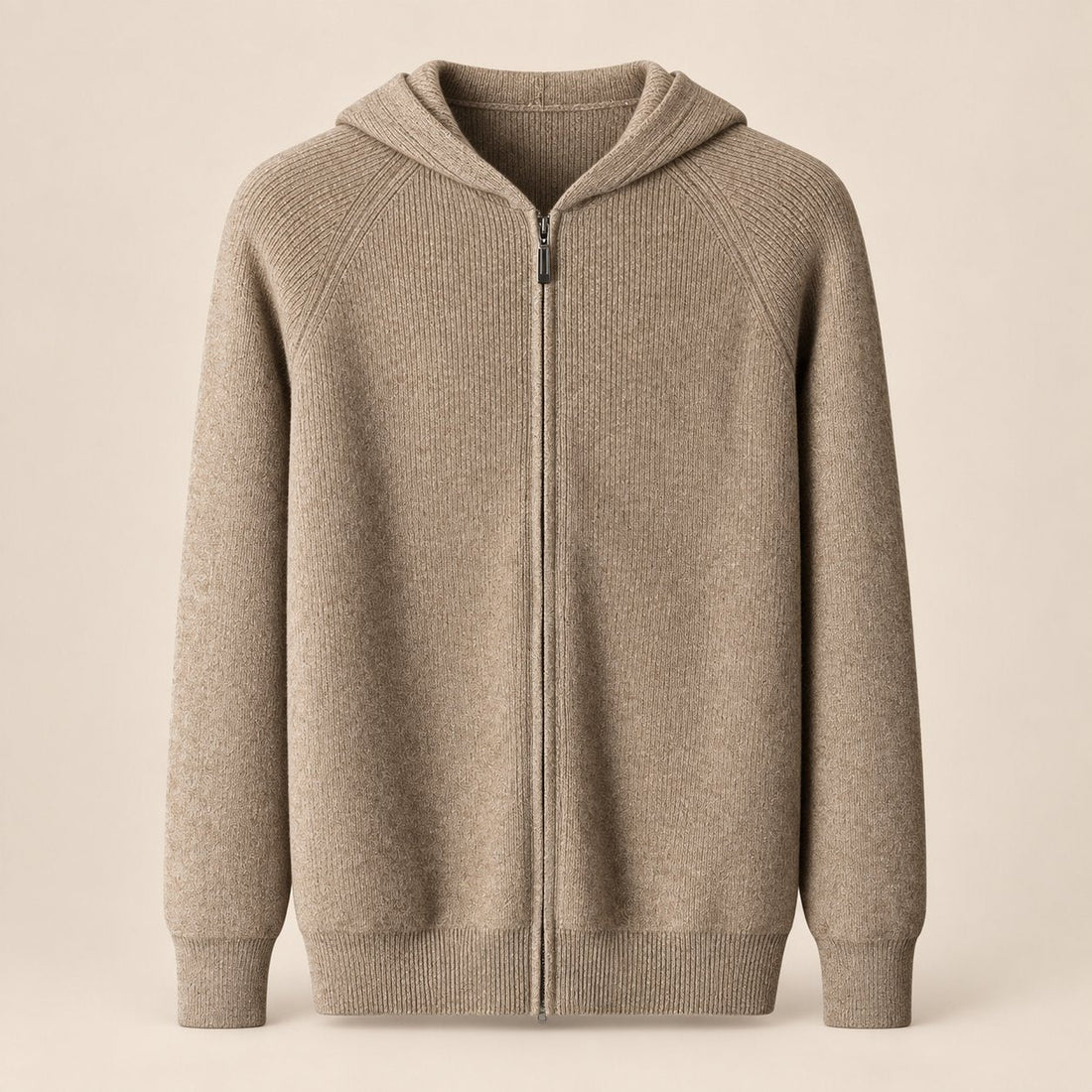 Men's Zip Up Knit Hoodie