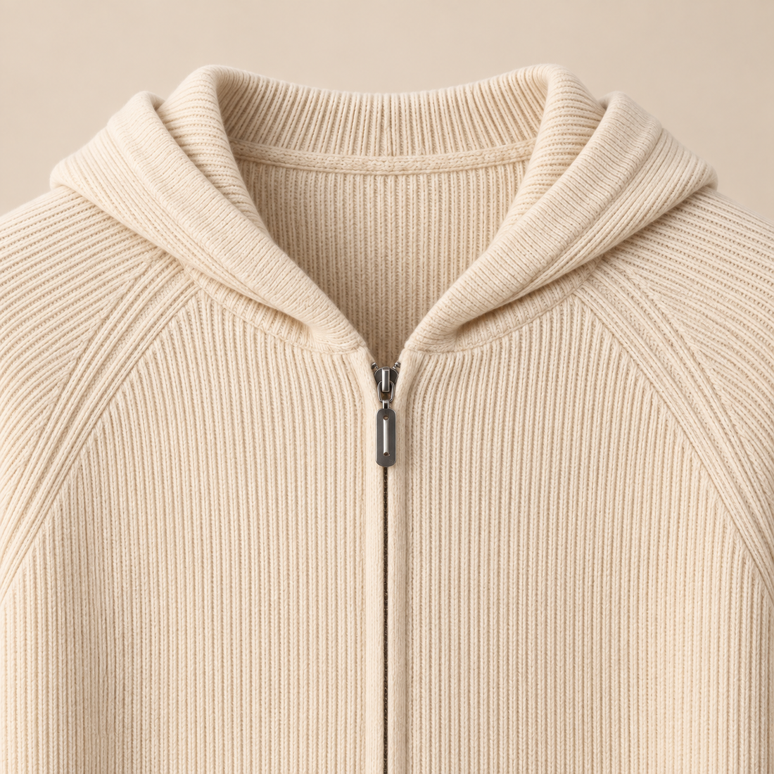 Men's Zip Up Knit Hoodie