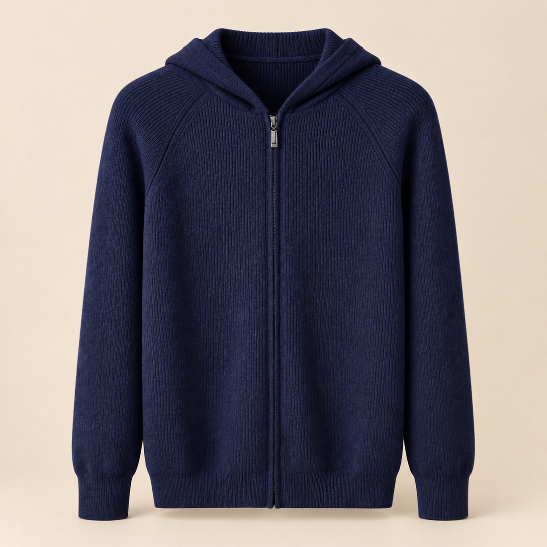 Men's Zip Up Knit Hoodie