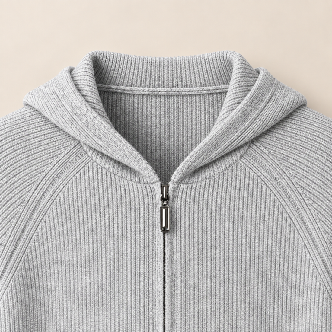 Men's Zip Up Knit Hoodie
