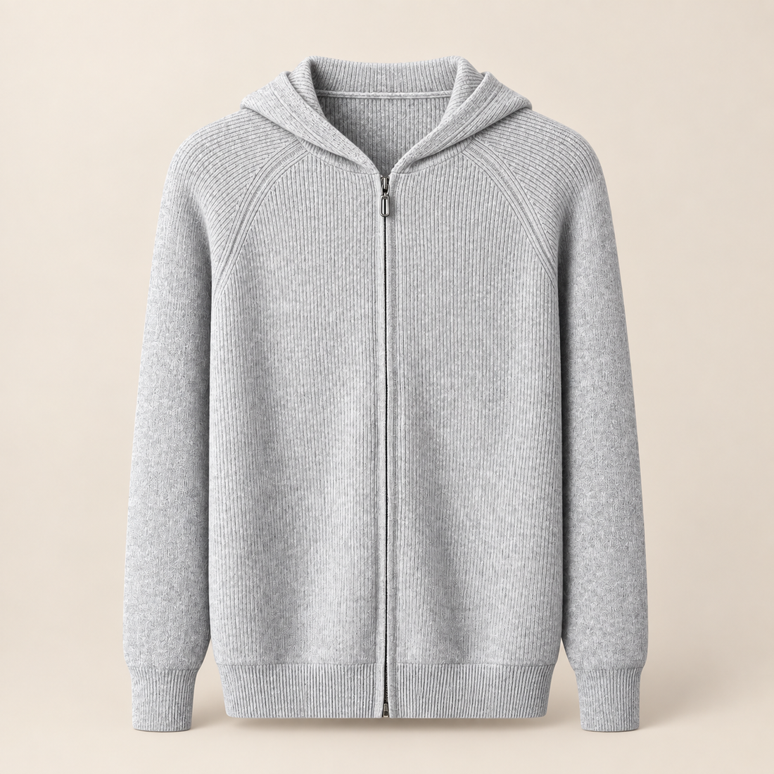 Men's Zip Up Knit Hoodie