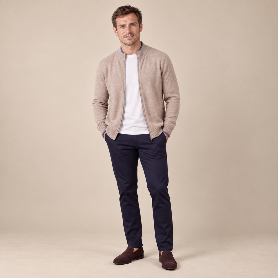 Men's Zip Sweater for Stylish Comfort