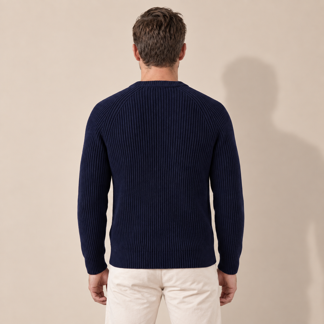 Navy English Rib Crewneck