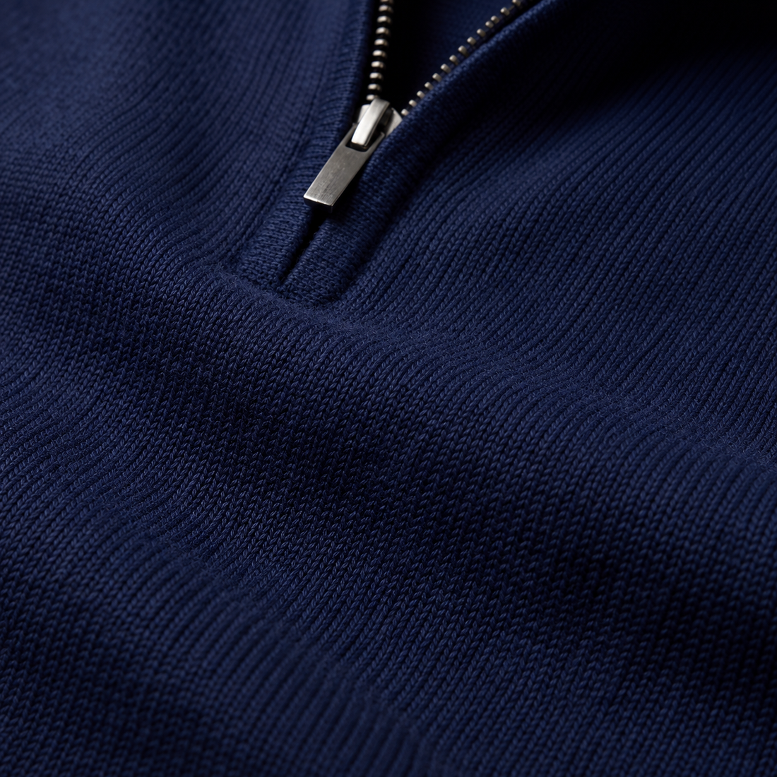 Navy Half-Zip Sweater