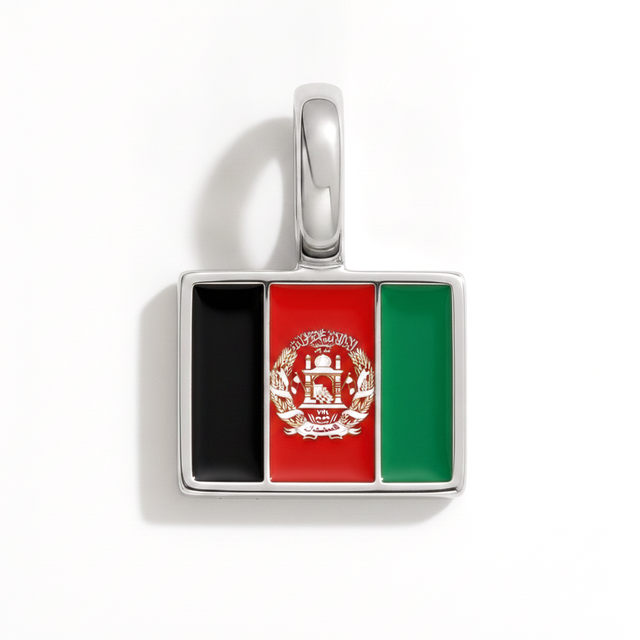 Charm - Flag Rectangular – Silver