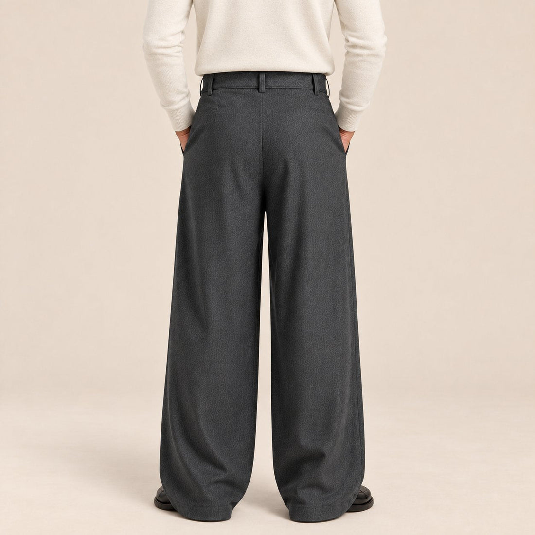 Men's Trousers Straight Leg Pleated Tailored
