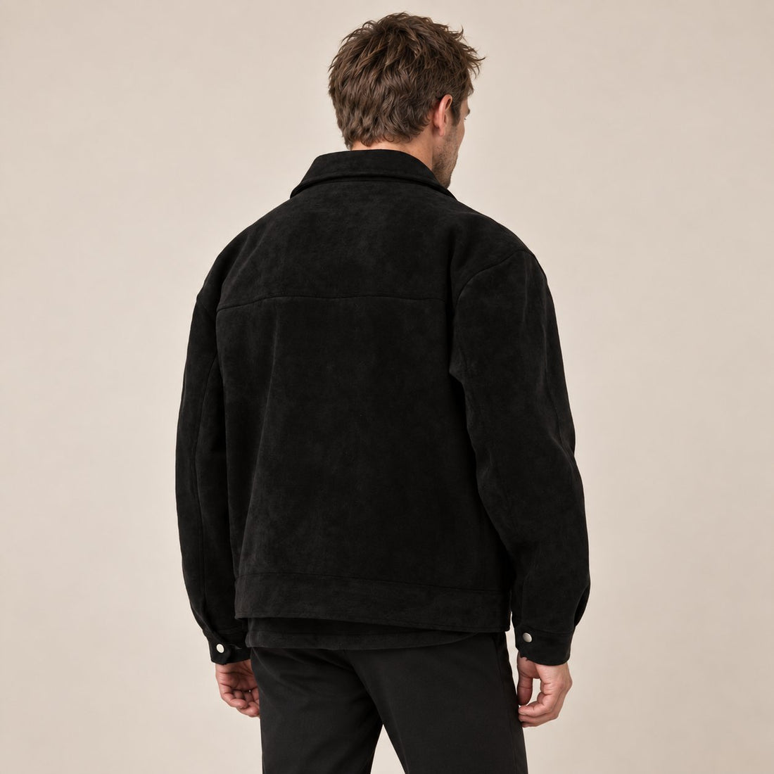 Men's Faux Suede Relaxed-Fit Jacket
