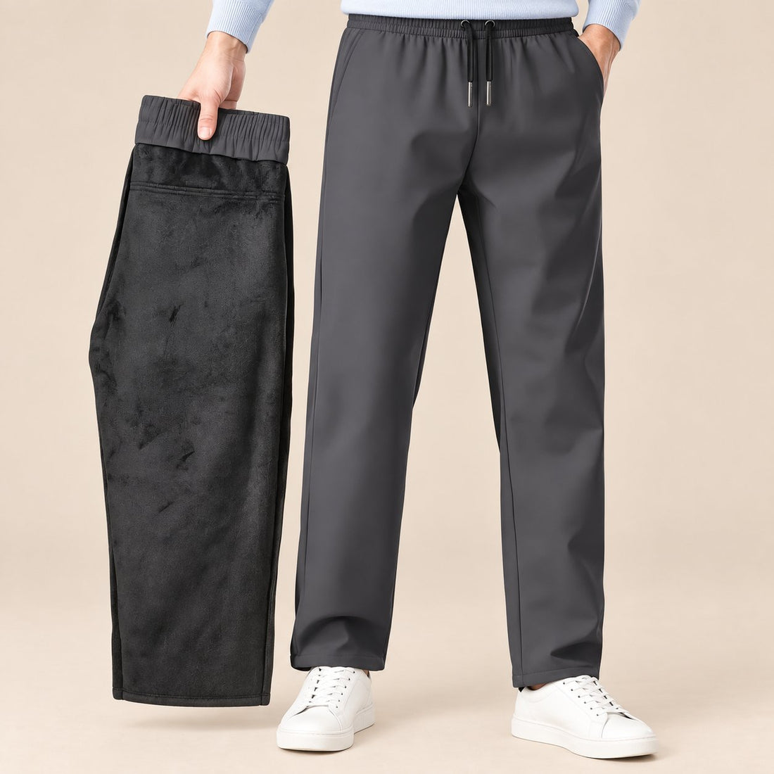 Men's Trousers Fleece Lined Water Repellent