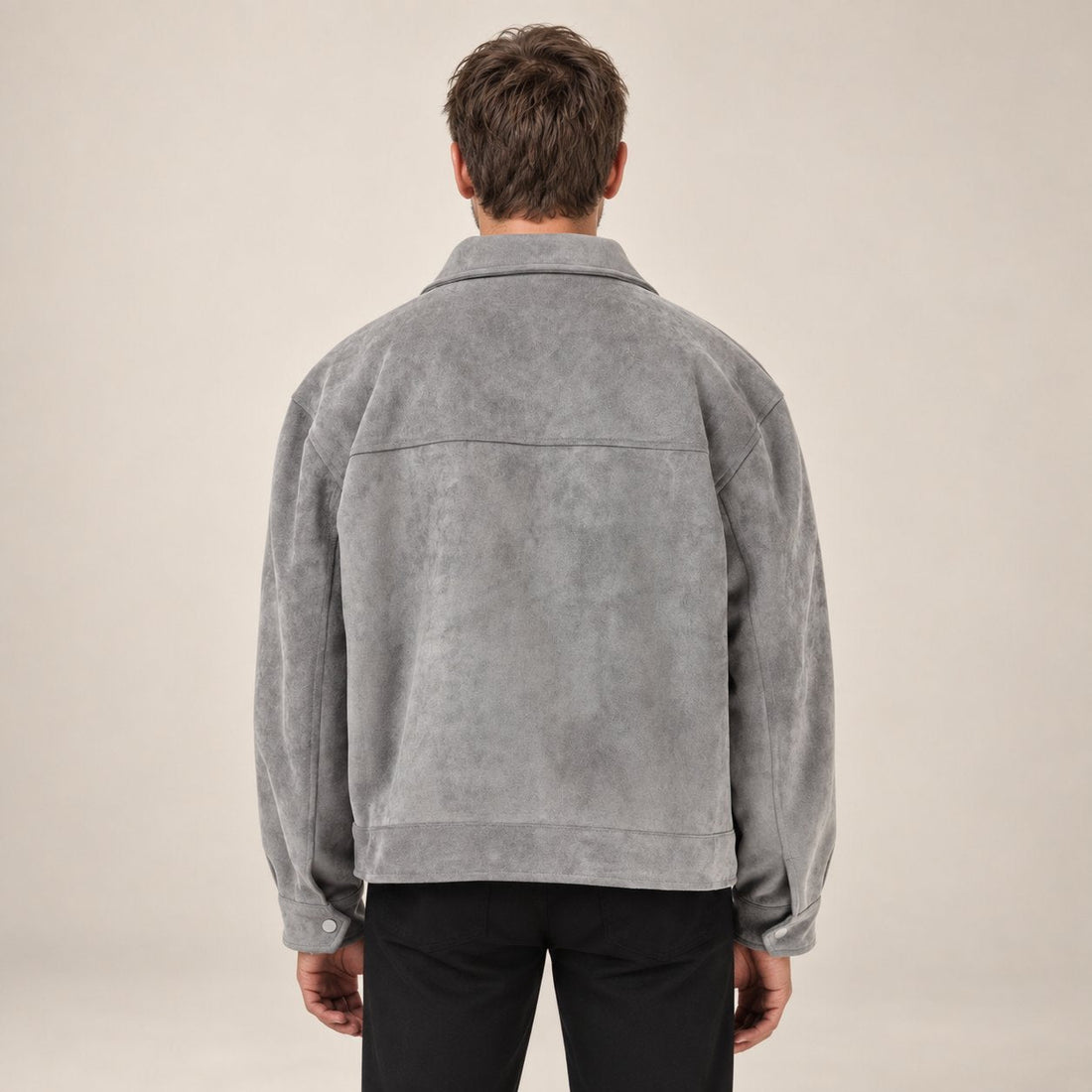 Men's Faux Suede Relaxed-Fit Jacket