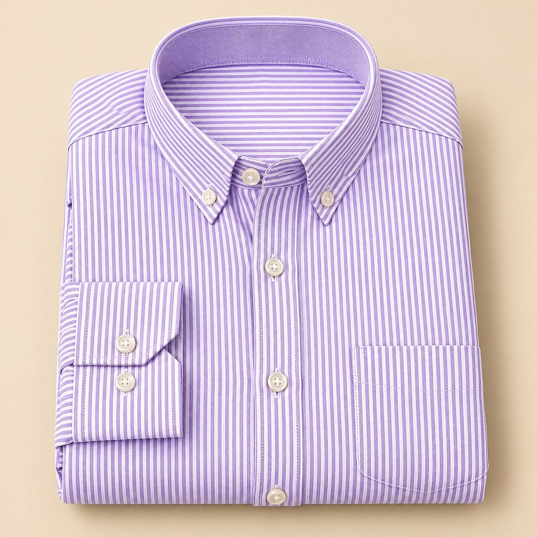 Men's Oxford Cotton Long-Sleeve Shirt