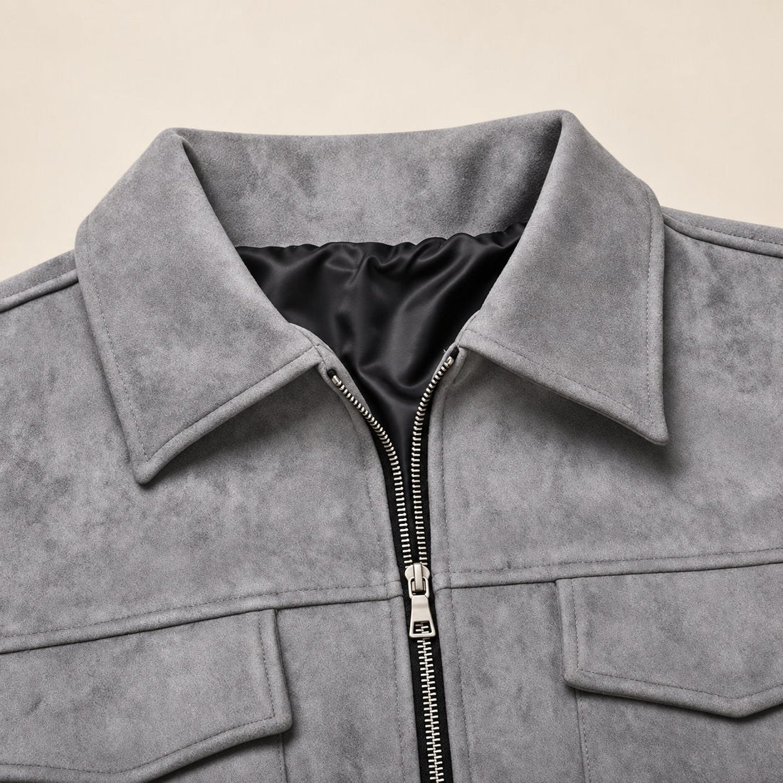 Men's Faux Suede Relaxed-Fit Jacket