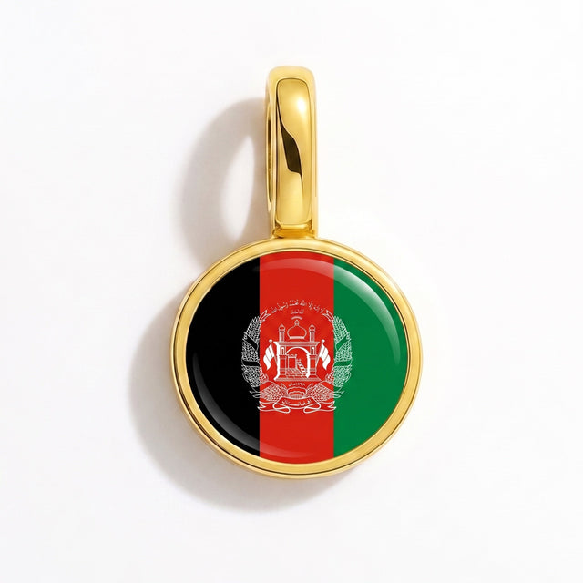 Charm - Flag Round – Gold