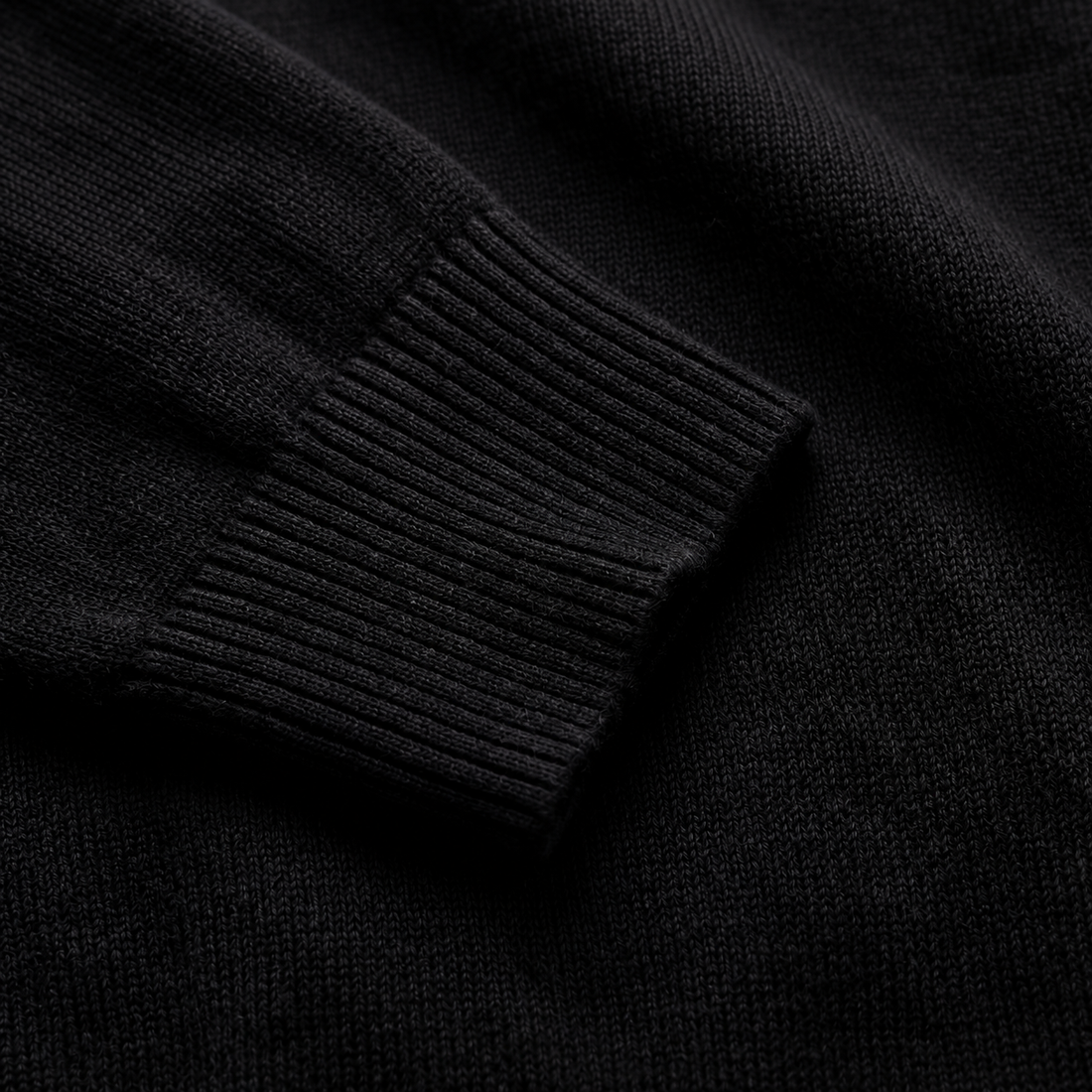 Black Half-Zip Sweater