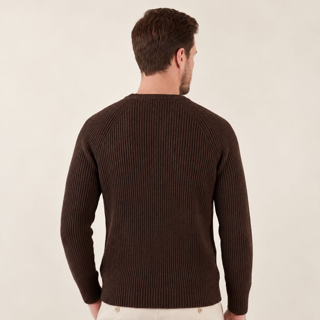 Brown English Rib Crewneck