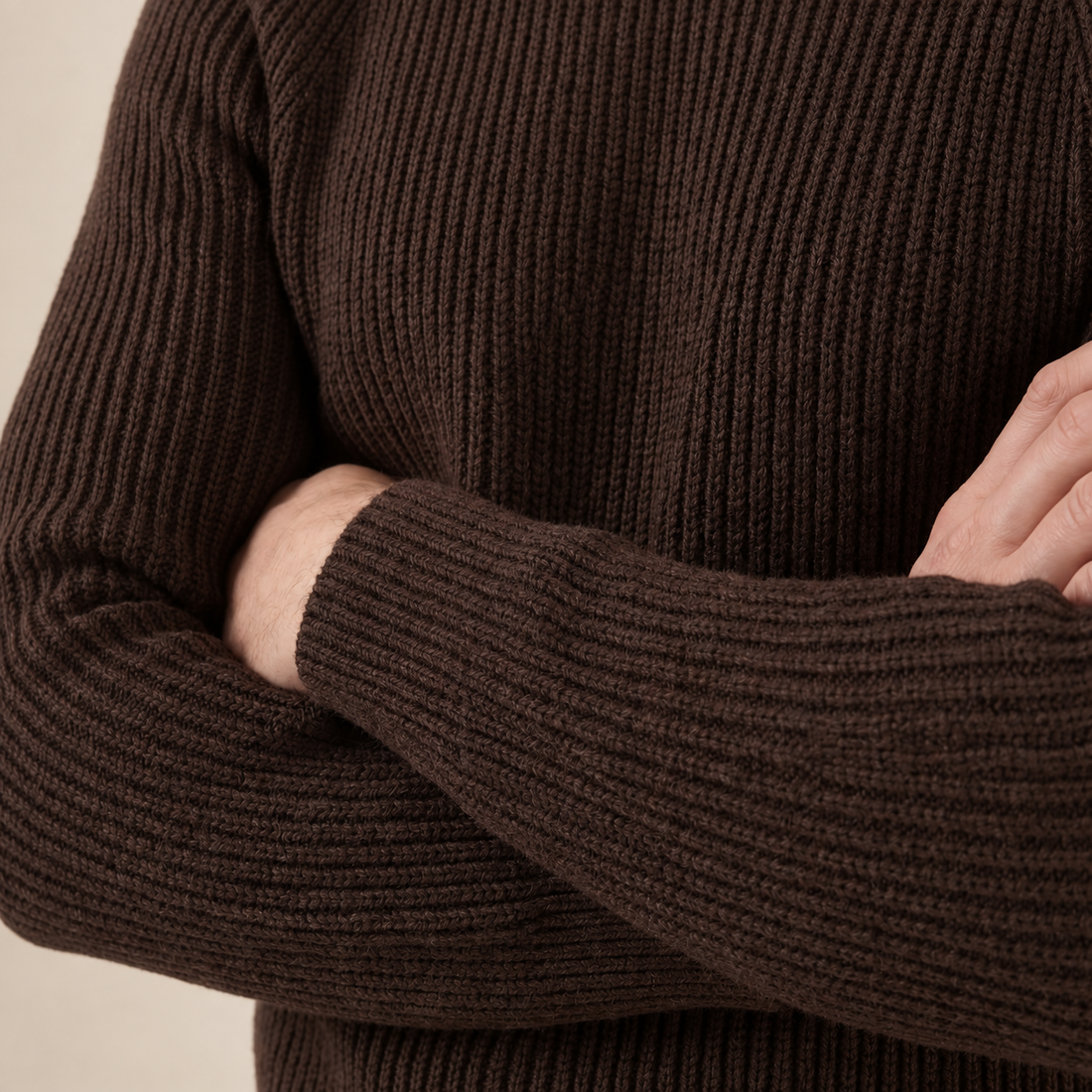 Brown English Rib Crewneck