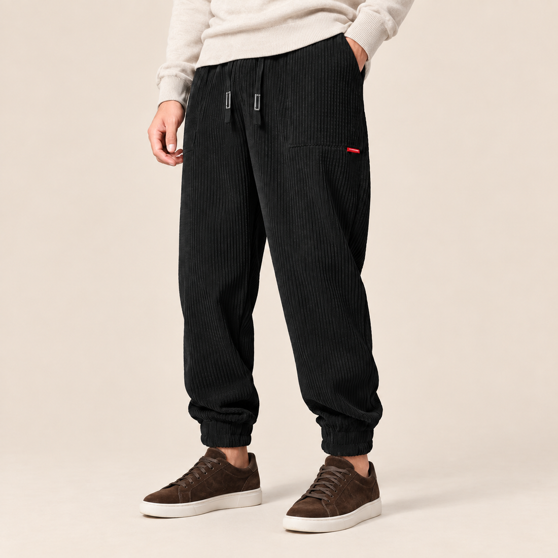 Men's Corduroy Joggers Fleece Lined