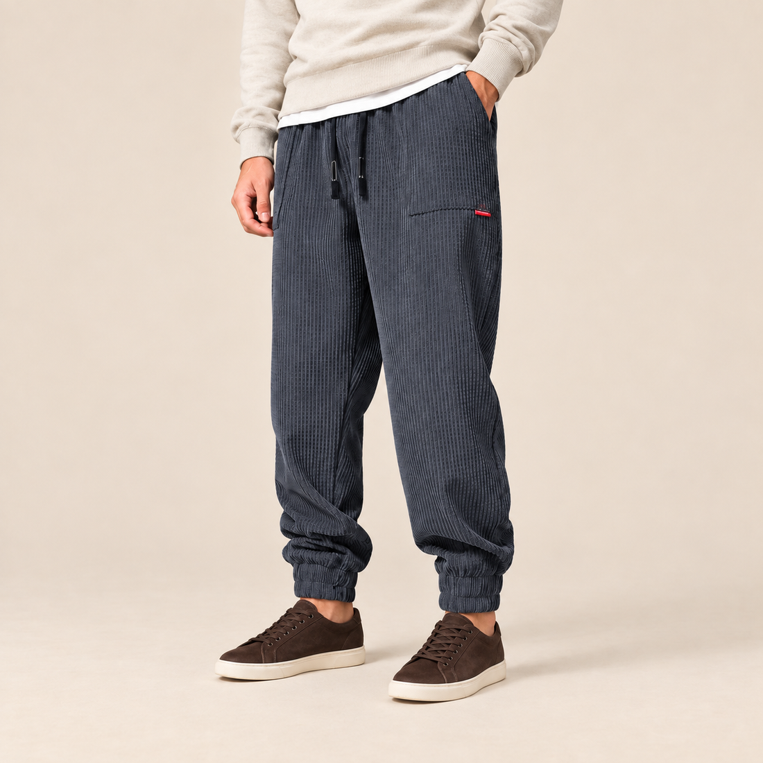Men's Corduroy Joggers Fleece Lined