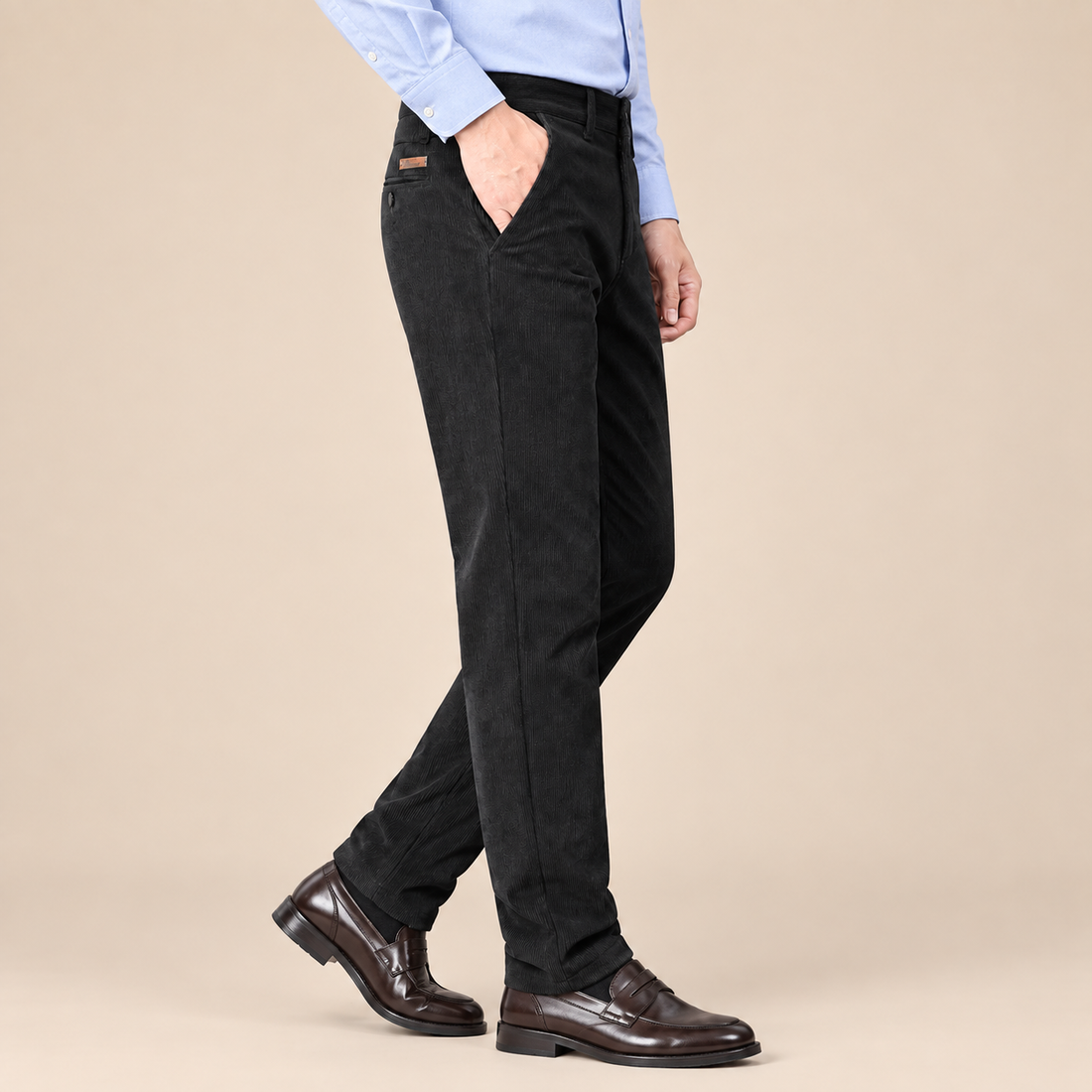 Men's Corduroy Trousers Fleece Lined