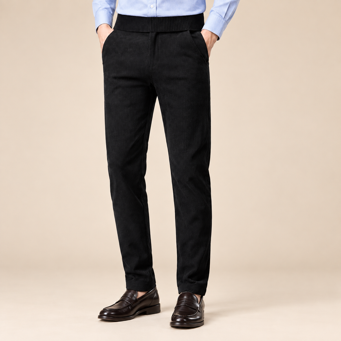 Men's Corduroy Trousers Fleece Lined