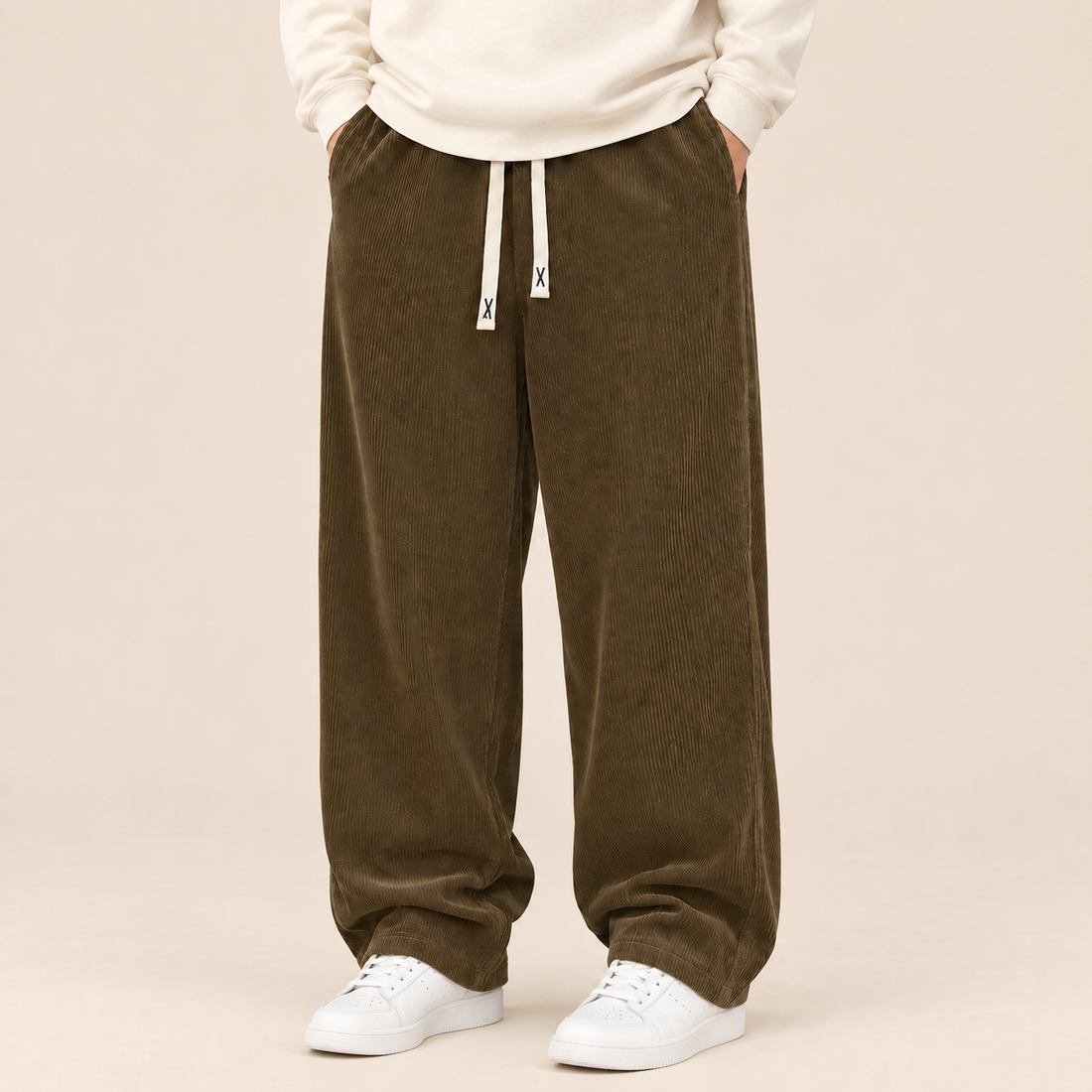 Men's Corduroy Trousers Wide Leg
