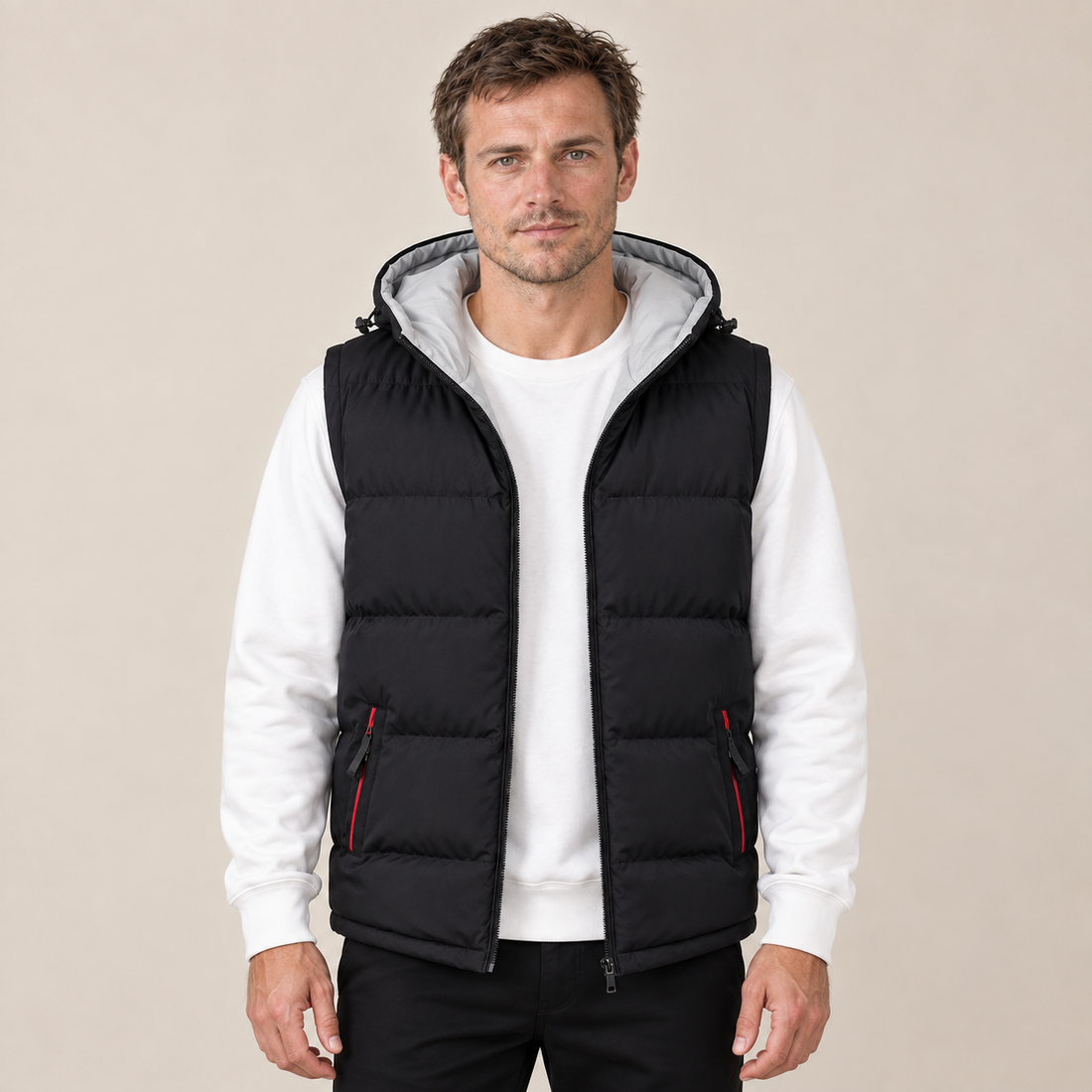 Men's Gilet Hooded Padded Bodywarmer