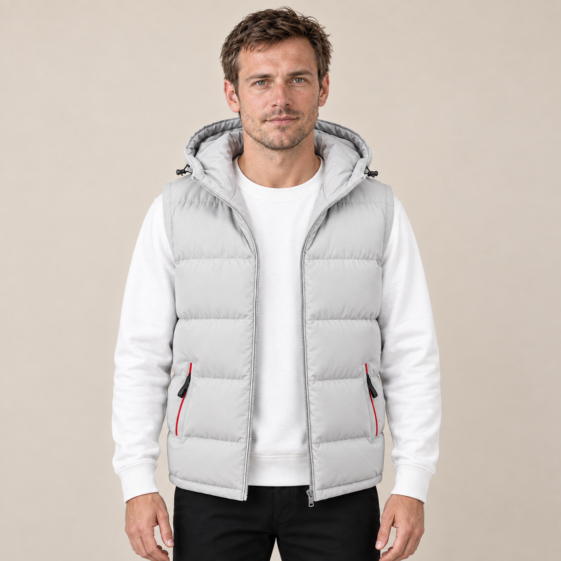 Men's Gilet Hooded Padded Bodywarmer