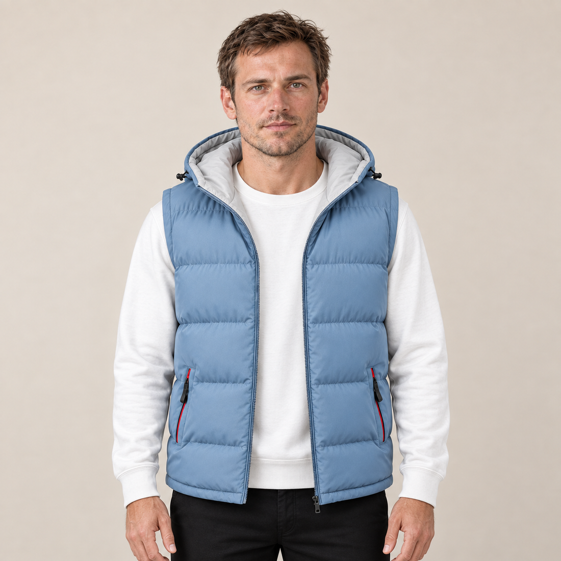 Men's Gilet Hooded Padded Bodywarmer