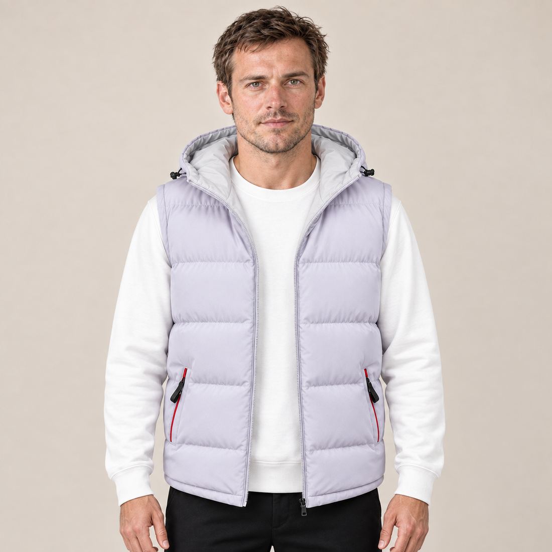 Men's Gilet Hooded Padded Bodywarmer