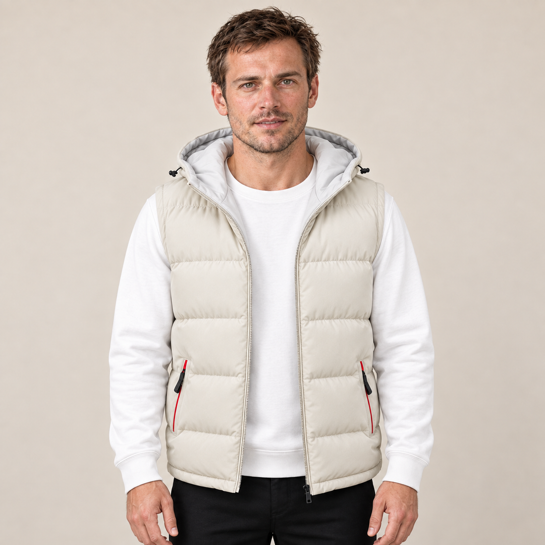 Men's Gilet Hooded Padded Bodywarmer