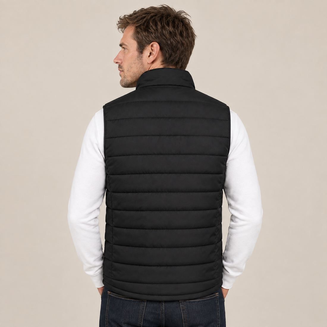 Men's Gilet Stand Collar Zip Up Lightweight