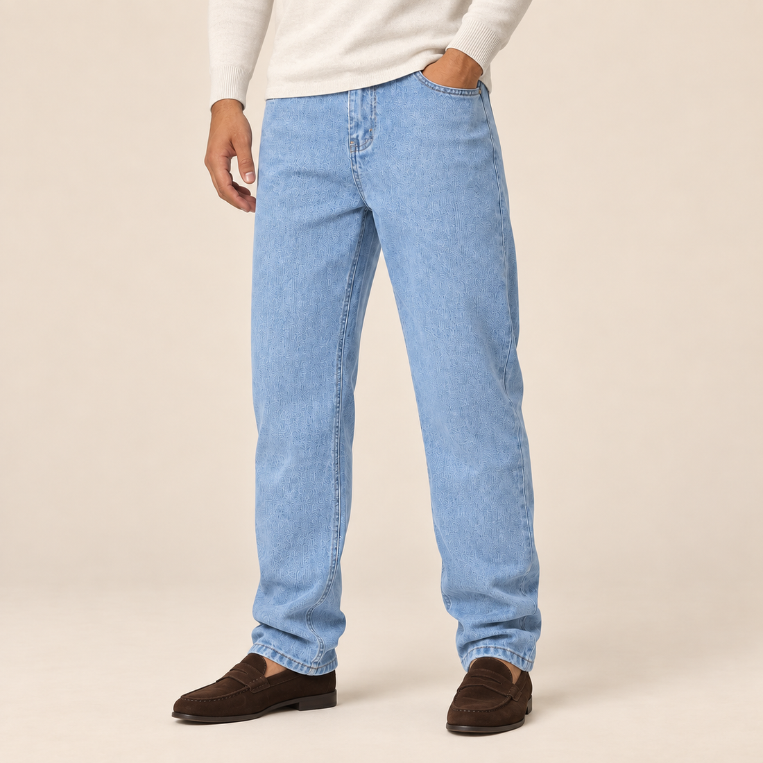Men's Wide Leg Jeans – Loose Fit Straight Denim