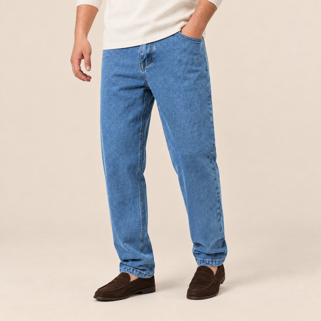 Men's Wide Leg Jeans – Loose Fit Straight Denim
