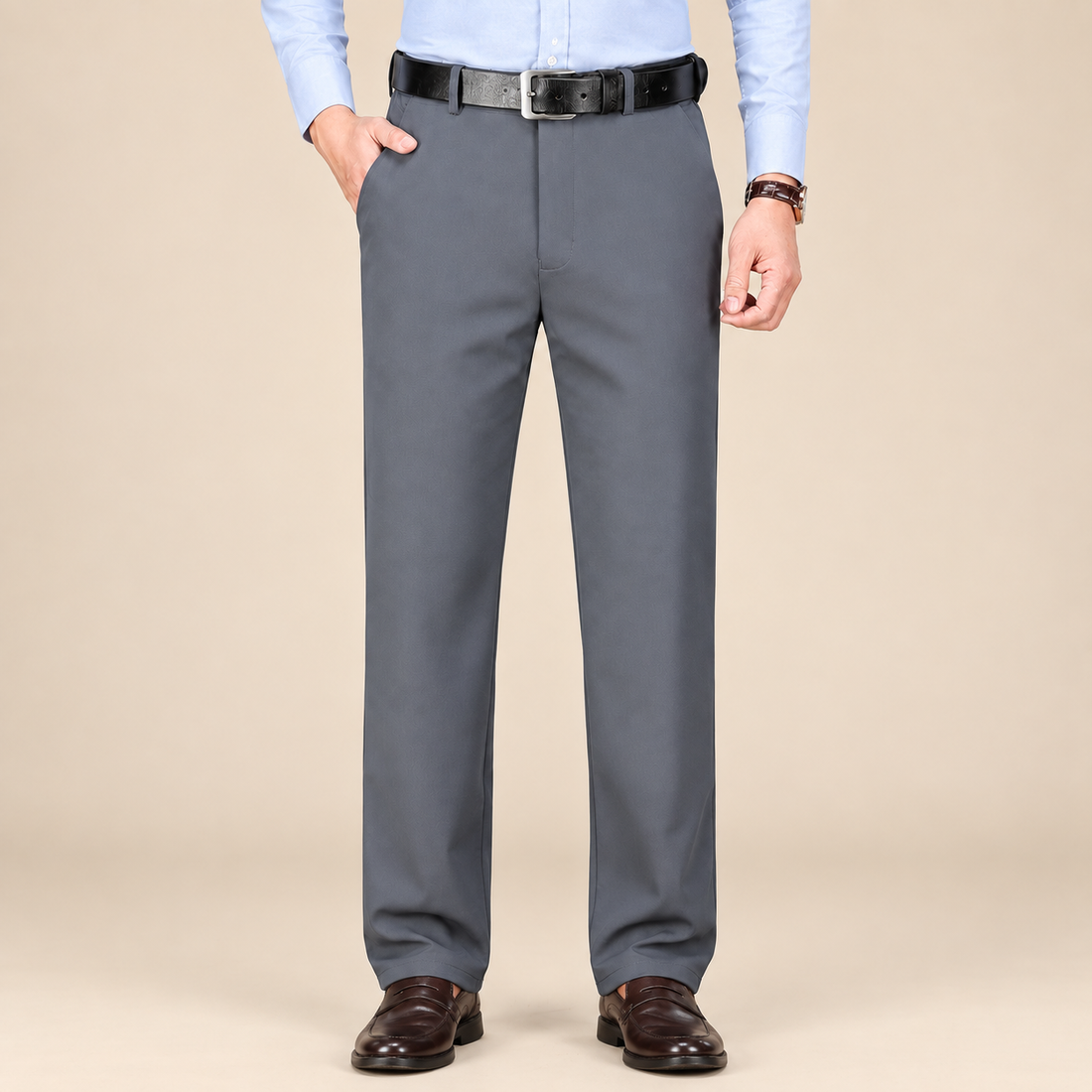 Men's Formal Trousers Straight Leg