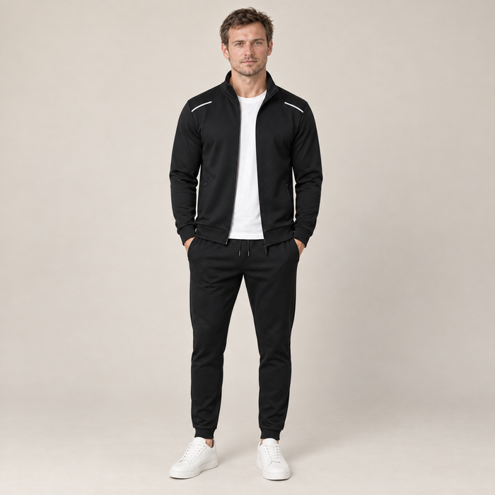 Men's Tracksuit Set Zip Up Stand Collar