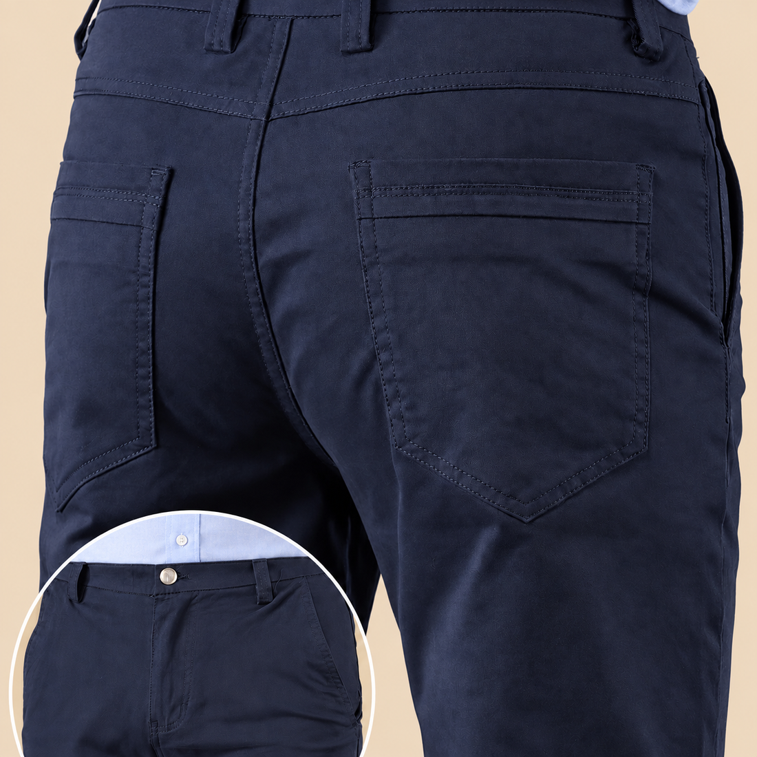Men's Slim Fit Work Trousers with Straight Leg