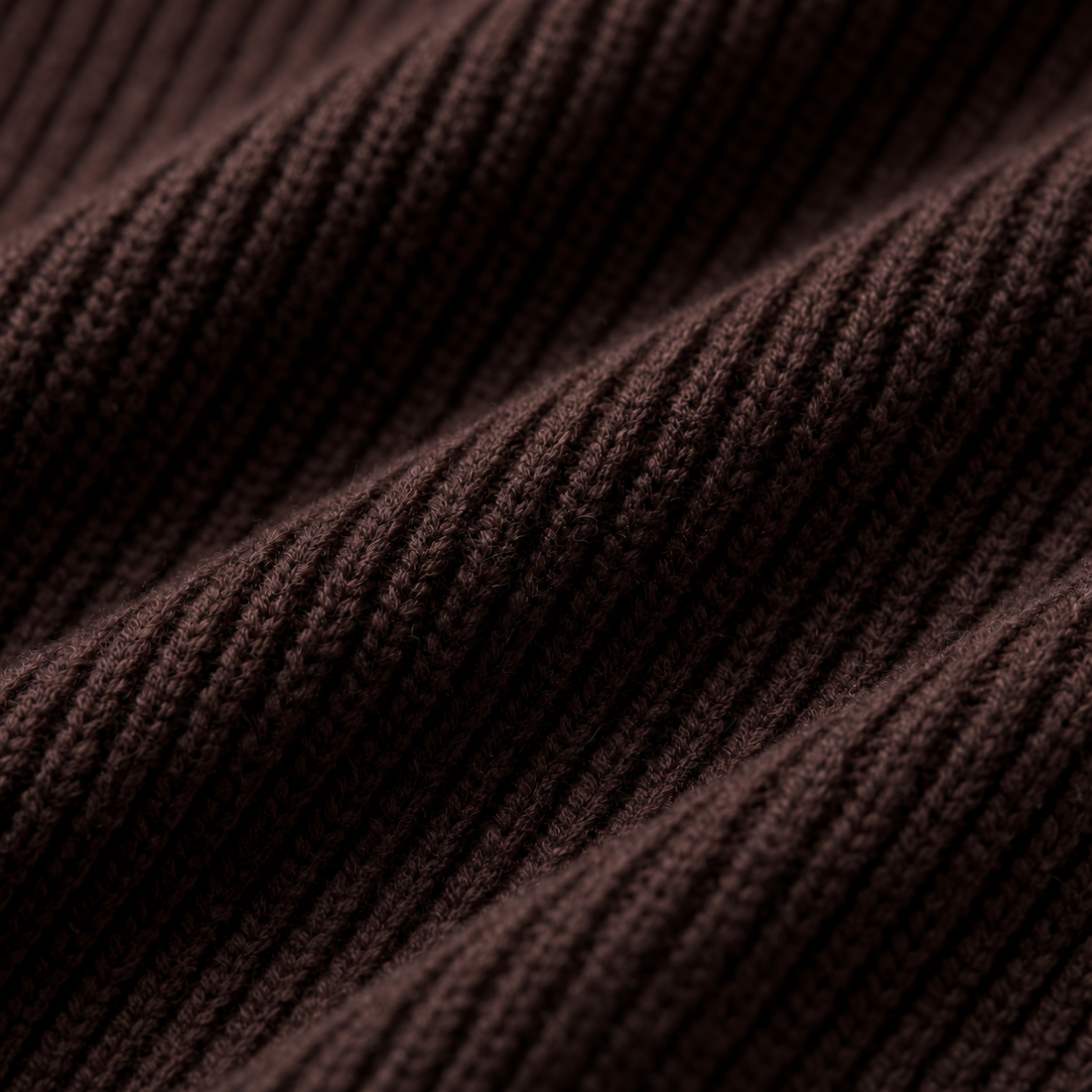 Dark Brown Ribbed Sweater
