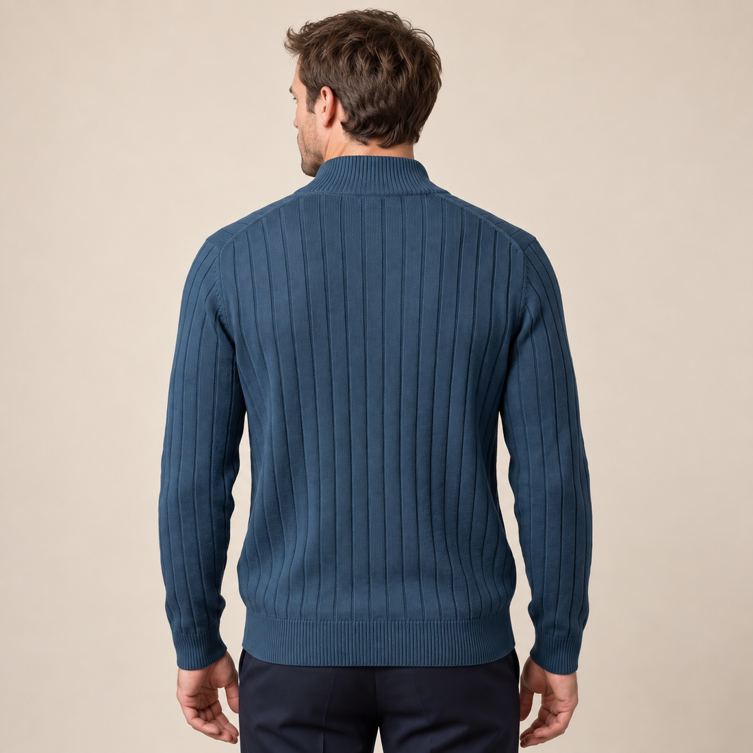 Men's Diamond Knit Full-Zip Cardigan