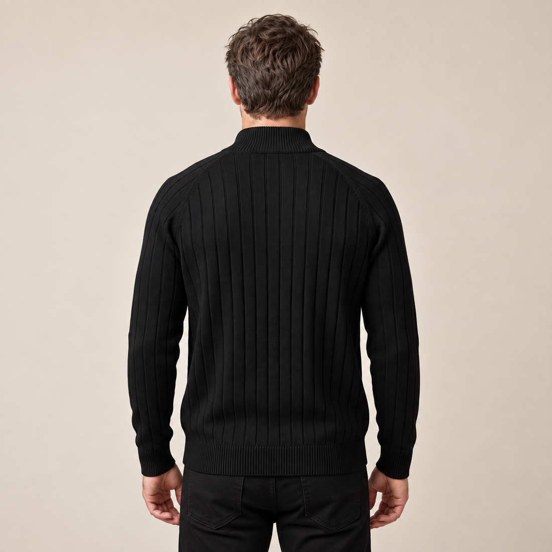 Men's Diamond Knit Full-Zip Cardigan