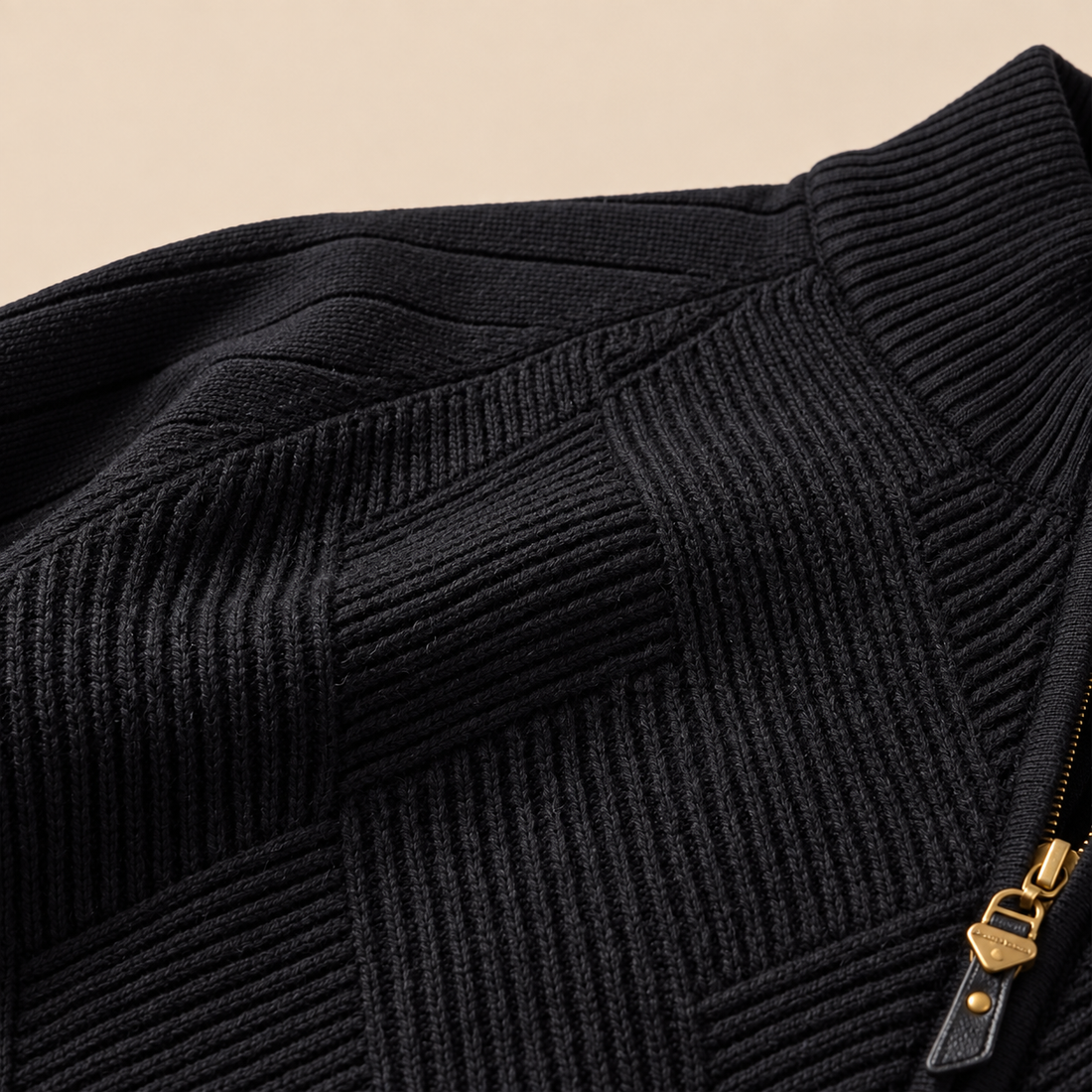Men's Diamond Knit Full-Zip Cardigan