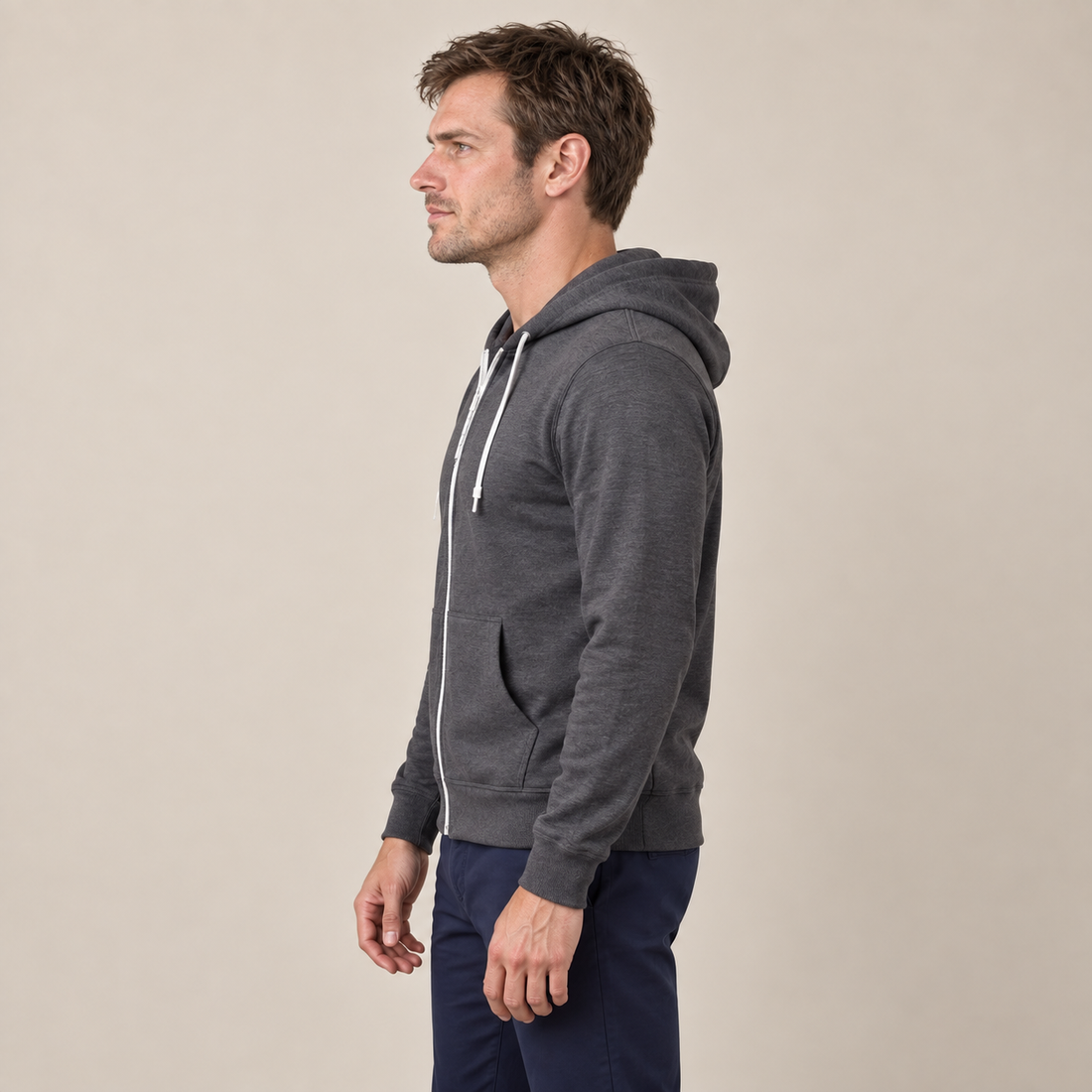 Men's Autumn Fleece Hoodie Vest