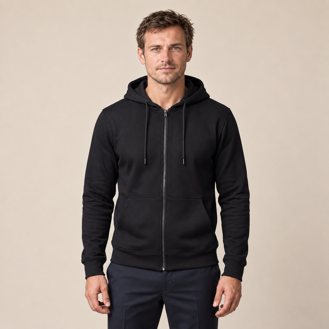Men's Autumn Fleece Hoodie Vest